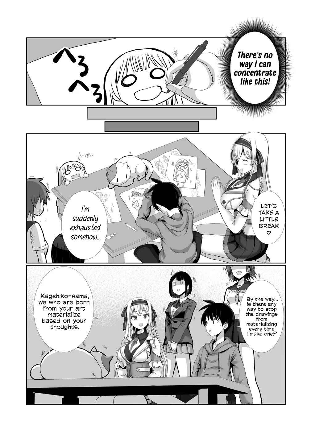 Kaita Mono o Jittaika Suru Nouryoku de Motenai Ore ga Harem Seikatsu Chapter 2 - Page 10