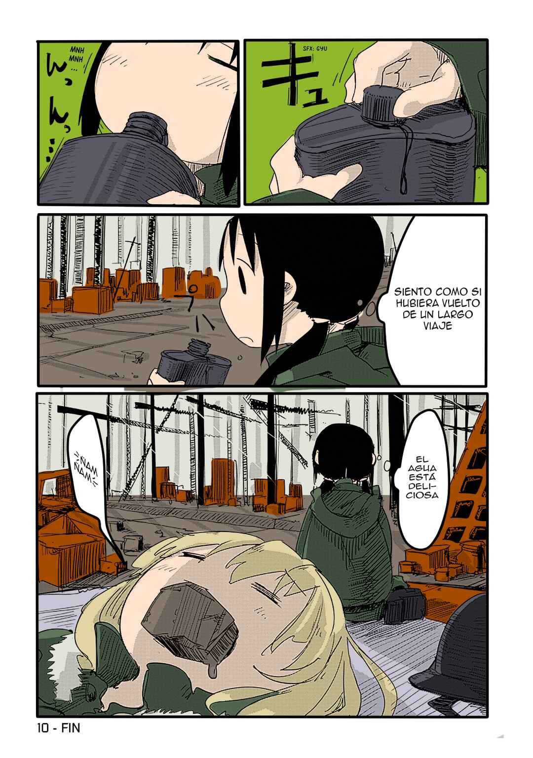 Shoujo Shuumatsu Ryokou (Fan Colored) Chapter 10 - Page 17