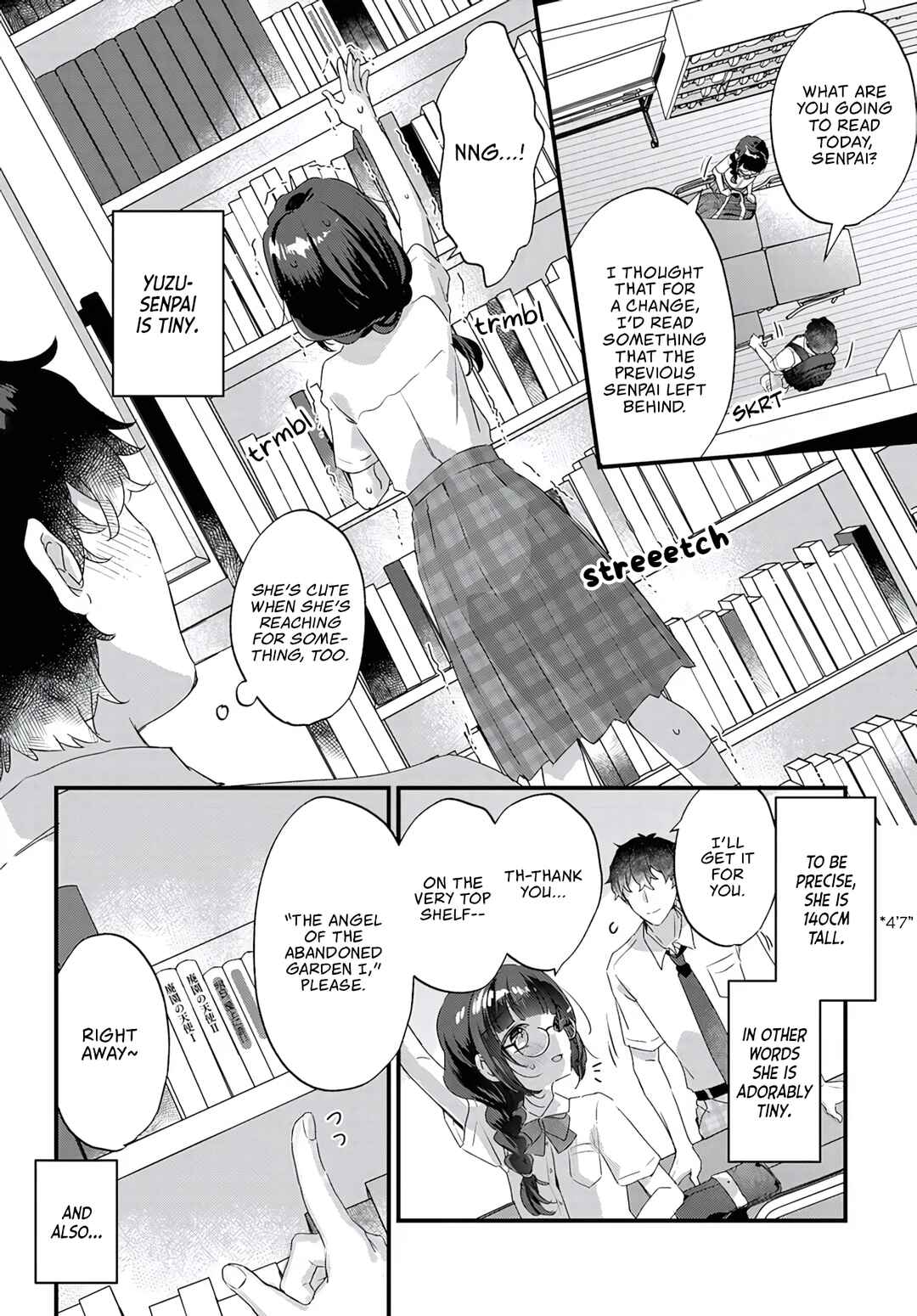 Chiisakute Kawaii Bungeibu no Chiteki na Senpai o, Hiza no Ue ni Nosetara Mainichi Suwattekuru you ni natta Chapter 1 - Page 4
