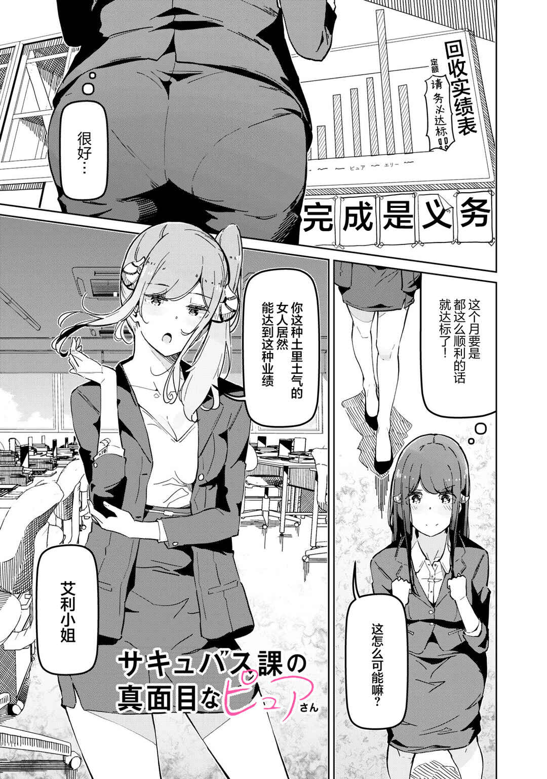 Succubus-ka no Majime na Pure-san Chapter 3 - Page 1