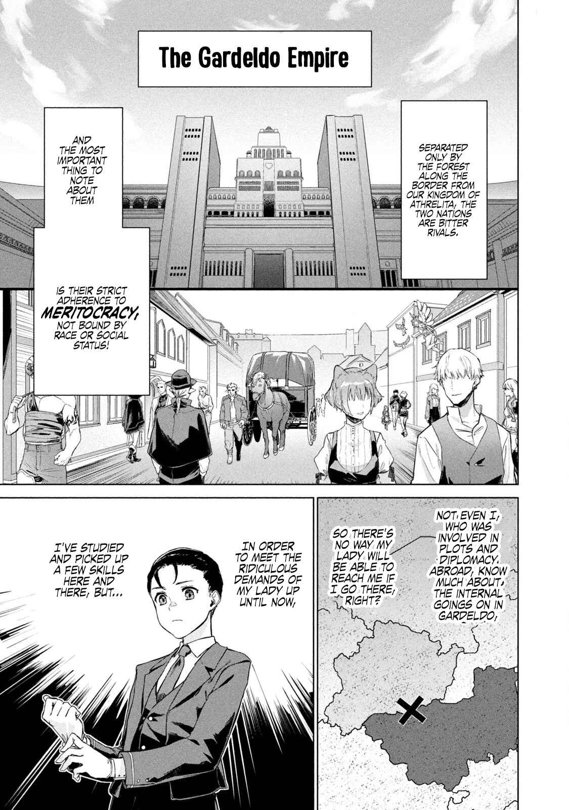Wagamama Oujo ni Tsukaeta Bannou Shitsuji, Tonari no Teikoku de Saikyou no Gunjin ni Nariagari Musou Suru Chapter 1 - Page 13