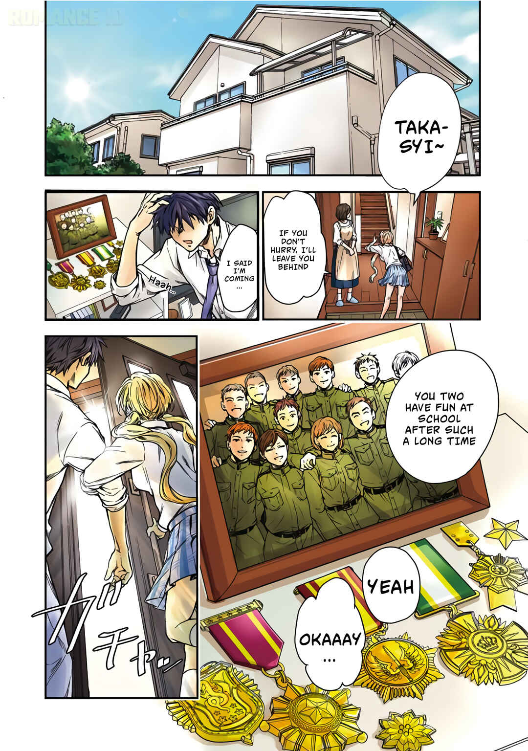 Senchi Kara Kaette kita Takashi-kun. Futsuu ni Koukou Seikatsu wo Okuritai Chapter 1 - Page 2