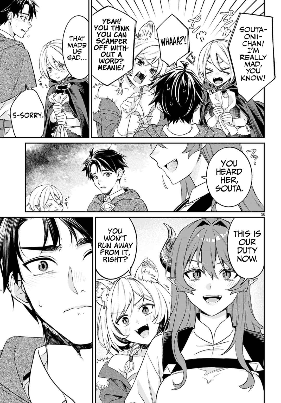 Shounin Skill de Maoujou no Kouryaku o Mezasu: Isekai Ten'i Shita node Saikyou Item to Talk-jutsu de Ikinuku koto ni shita Chapter 11 - Page 34