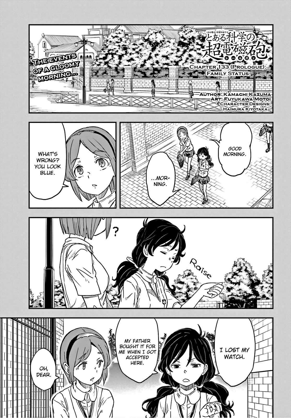 Toaru Majutsu no Index Gaiden: Toaru Kagaku no Railgun Chapter 133 - Page 1