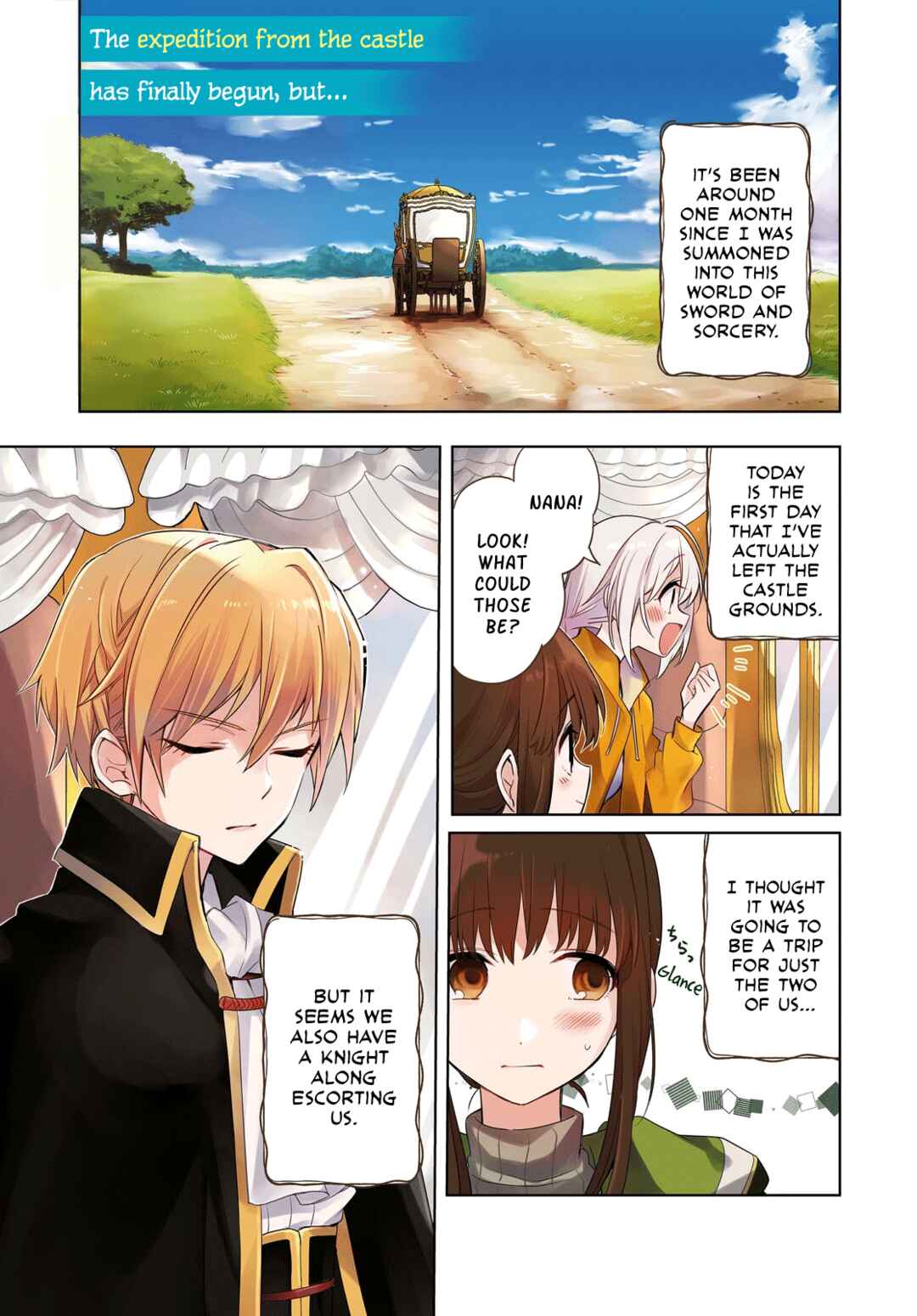 Muryoku Seijo to Munou Oujo ~Maryoku Zero de Shoukansareta Seijo no Isekai Kyuukokuki~ Chapter 5 - Page 1