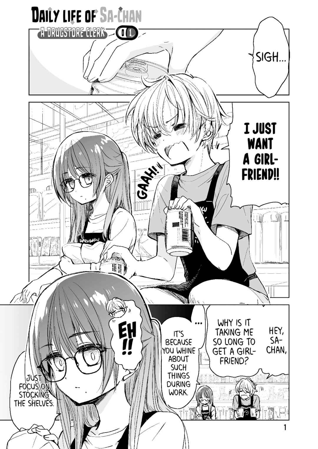 Drugstore Ten'in Sacchan no Nichijou Chapter 1 - Page 1