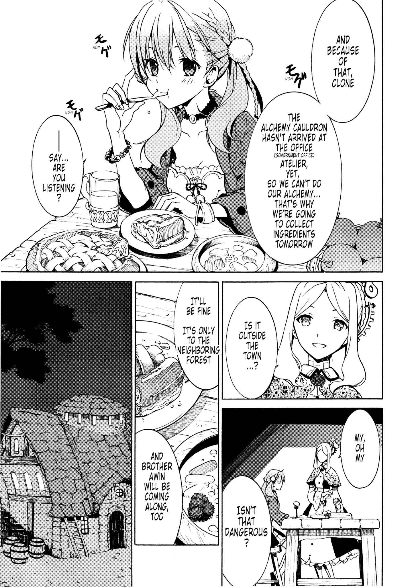 Escha & Logy no Atelier - Tasogare no Sora no Renkinjutsushi Chapter 1 - Page 33