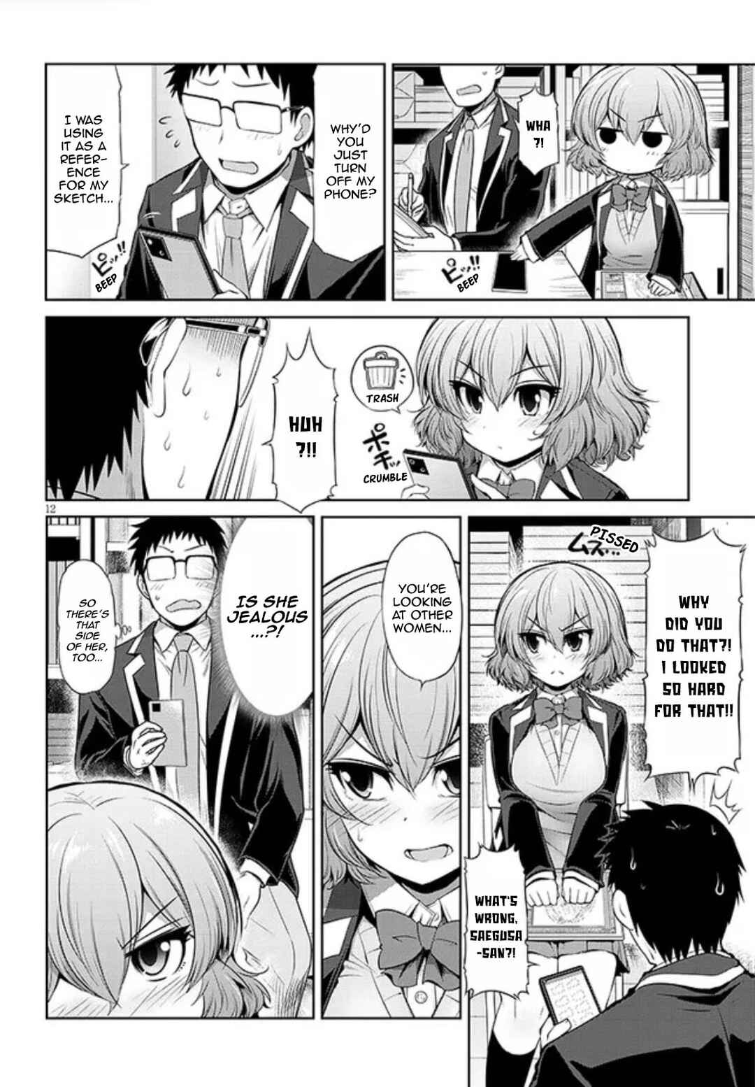 Saegusa-san wa Megane-senpai to Koi wo Egaku Chapter 3 - Page 12