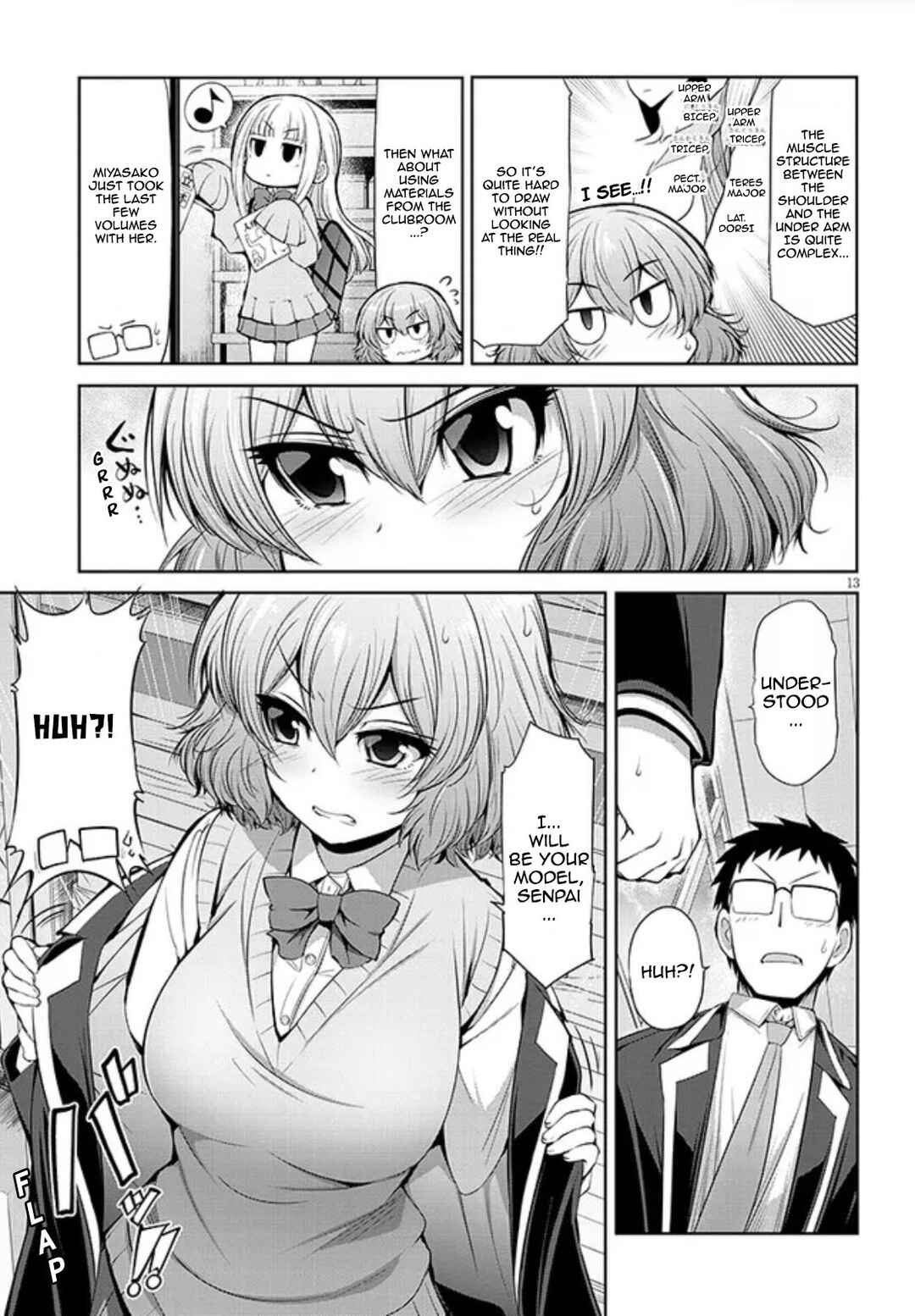 Saegusa-san wa Megane-senpai to Koi wo Egaku Chapter 3 - Page 13