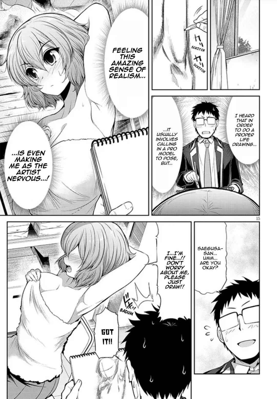 Saegusa-san wa Megane-senpai to Koi wo Egaku Chapter 3 - Page 15