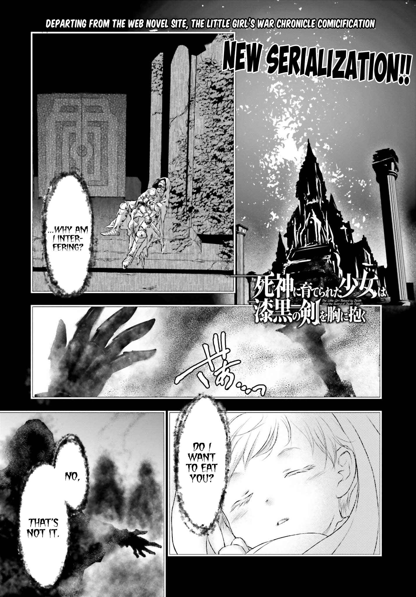 Shinigami ni Sodaterareta Shoujo wa Shikkoku no Tsurugi o Mune ni Idaku Chapter 1 - Page 2
