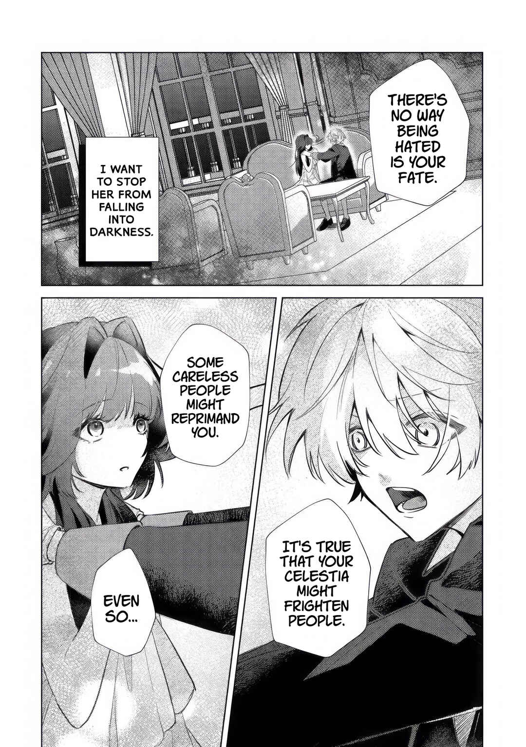 Yamiochi Last Boss Reijou no Osananajimi ni Tensei Shita. Ore ga Shindara Bad End Kakutei nanode Saikyou ni Natta kedo, Mou Yamiochi "Yandereka" Shitemasen ka? Chapter 6 - Page 19