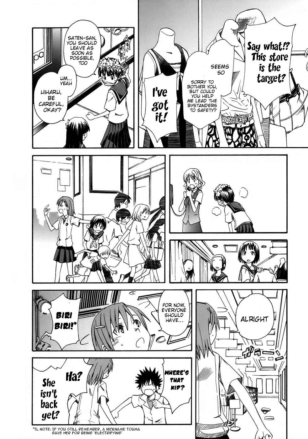 Toaru Majutsu no Index Gaiden: Toaru Kagaku no Railgun Chapter 5 - Page 12