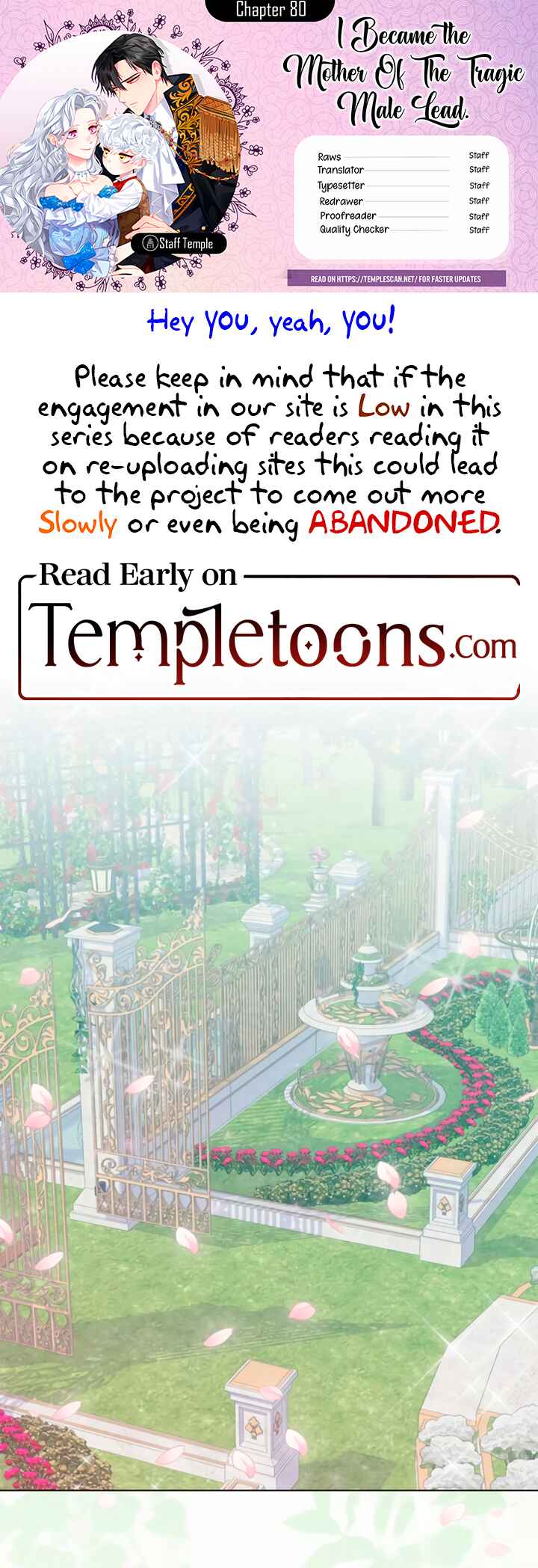 I Became the Mother of the Evil Male Lead Chapter 80 - Page 1