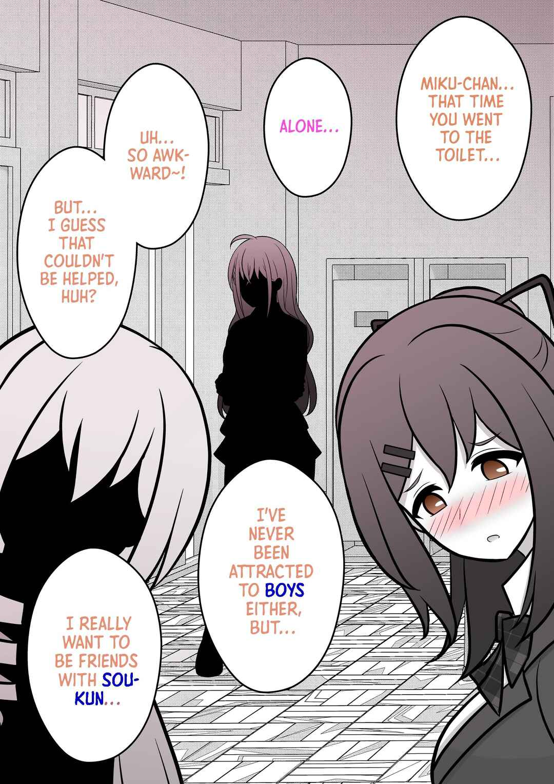 Danjo-hi 1:39 no Heikou Sekai wa Omoi no Hoka Futsuu (Fan Colored) Chapter 69 - Page 4