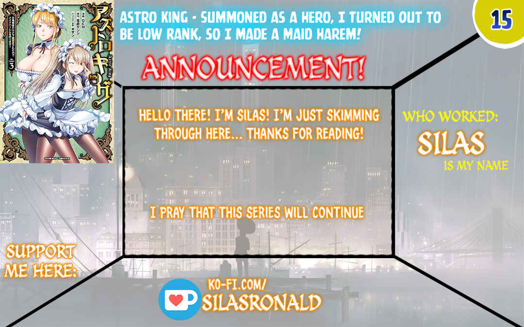 Astro King: Shoukan Yuusha dakedo Kakyuu Nintei Sareta node Maid Harem o Tsukurimasu! Chapter 15 - Page 1