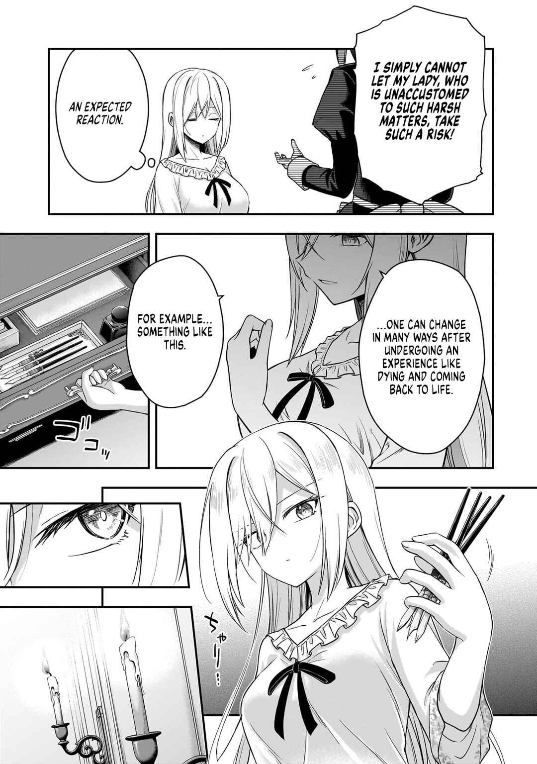 Hissatsu Reijou Liese ~Tensei Shita Saikyou no Koroshiya wa, Yami wo Matou Akuyaku Reijou to Naru~ Chapter 1 - Page 44