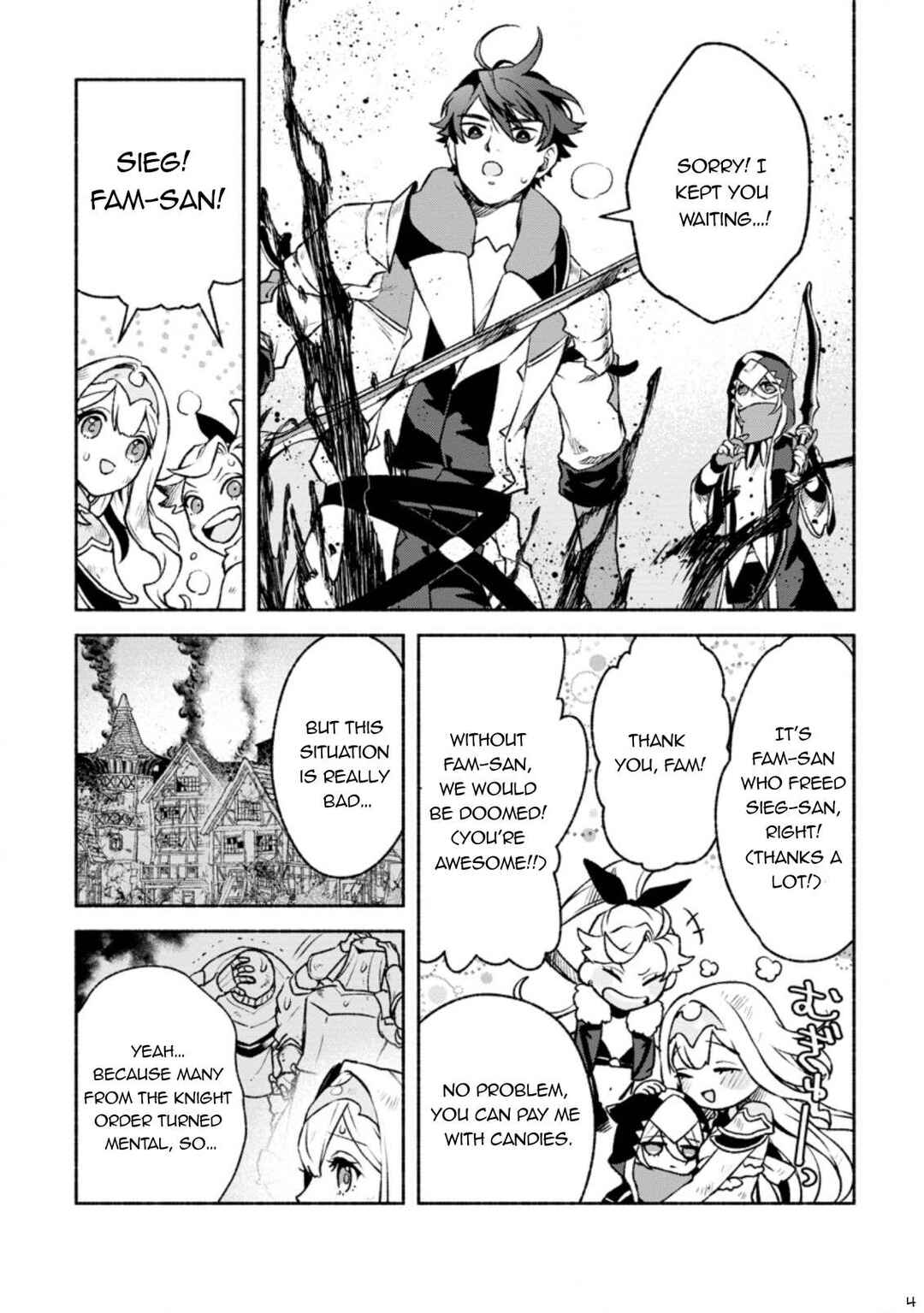 Sono Monban, Saikyou ni Tsuki: Tsuihou Sareta Bougyoryoku 9999 no Senshi, Outo no Monban to shite Musou Suru Chapter 19 - Page 5