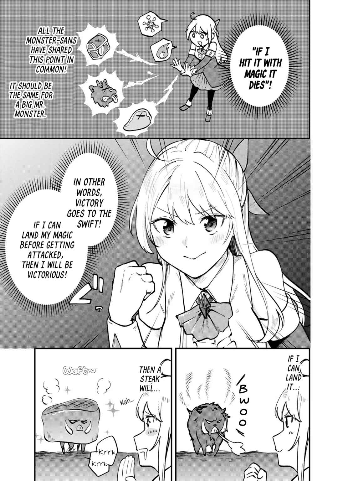 [Pakupaku desu wa] Tsuihou Sareta Ojou-sama no "Monster wo Taberu Hodo Tsuyoku Naru" Skill wa, 1-shoku de 1 Level Up Suru Zendai Mimon no Saikyou Skill deshita. 3-nichi de Jinrui Saikyou ni Narimashita wa! Chapter 3 - Page 20