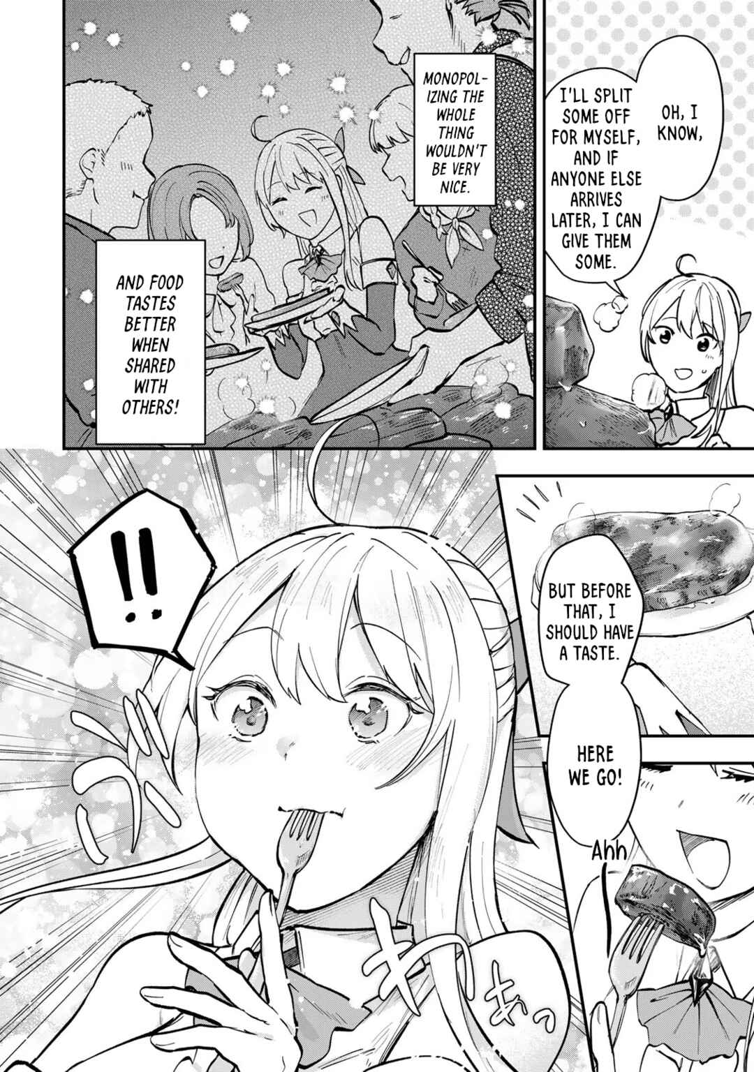 [Pakupaku desu wa] Tsuihou Sareta Ojou-sama no "Monster wo Taberu Hodo Tsuyoku Naru" Skill wa, 1-shoku de 1 Level Up Suru Zendai Mimon no Saikyou Skill deshita. 3-nichi de Jinrui Saikyou ni Narimashita wa! Chapter 3 - Page 28