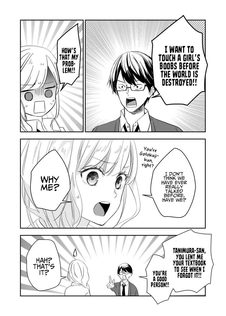 The World Will Be Destroyed Tomorrow, so I Want to Rub Your Boobs Chapter 1 - Page 2