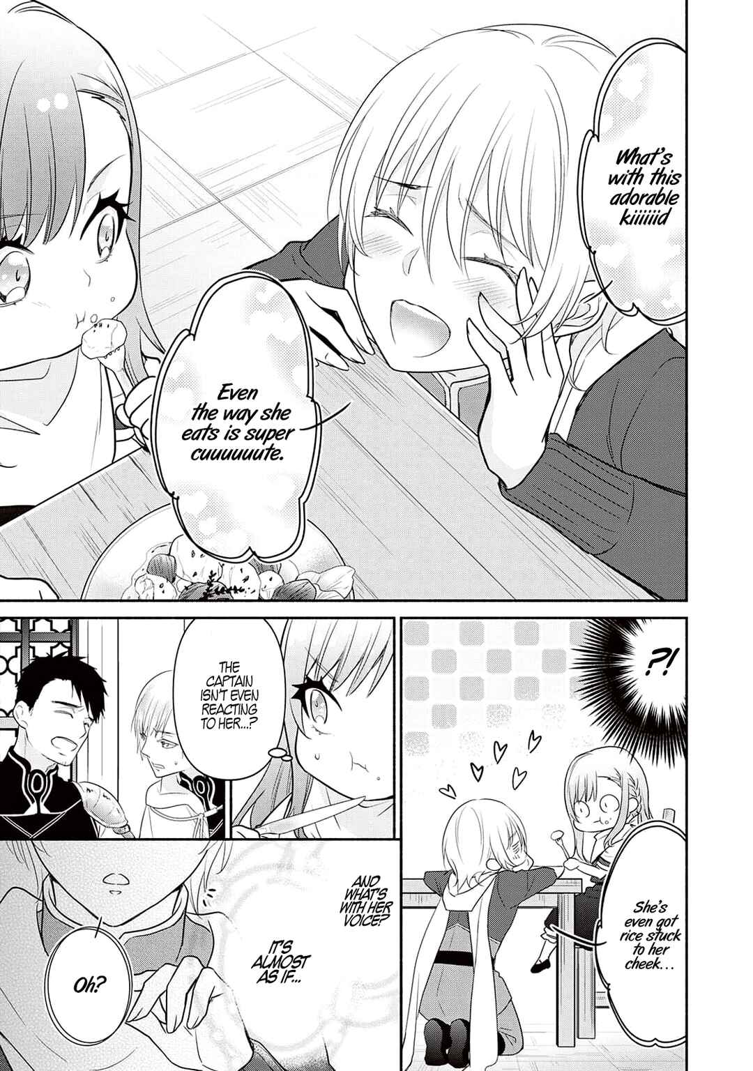 Tensei Youjo.: Shinjuu to Ouji to, Saikyou no Oji-san Youhei-dan no Naka de Ikiru Chapter 7 - Page 23