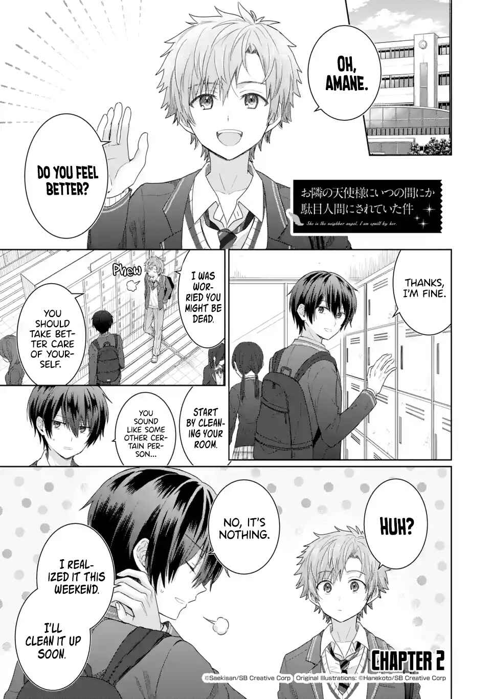 Otonari no Tenshi-sama ni Itsunomanika Dame Ningen ni Sareteita Ken Chapter 2.1 - Page 2