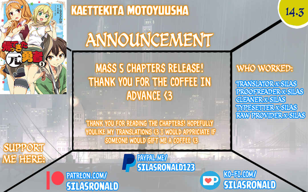 Kaettekita Motoyuusha Chapter 14.3 - Page 1