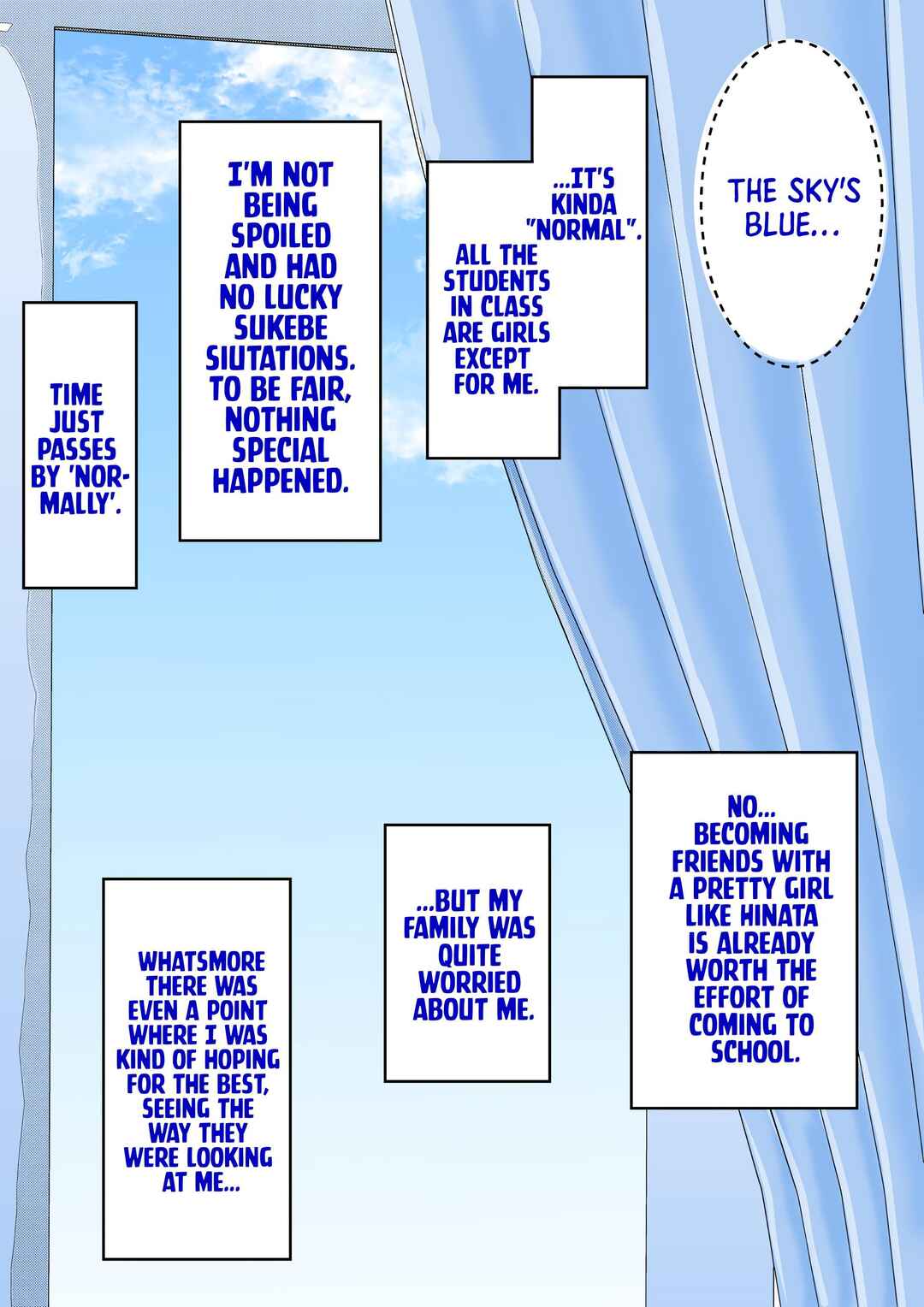 Danjo-hi 1:39 no Heikou Sekai wa Omoi no Hoka Futsuu (Fan Colored) Chapter 57 - Page 1