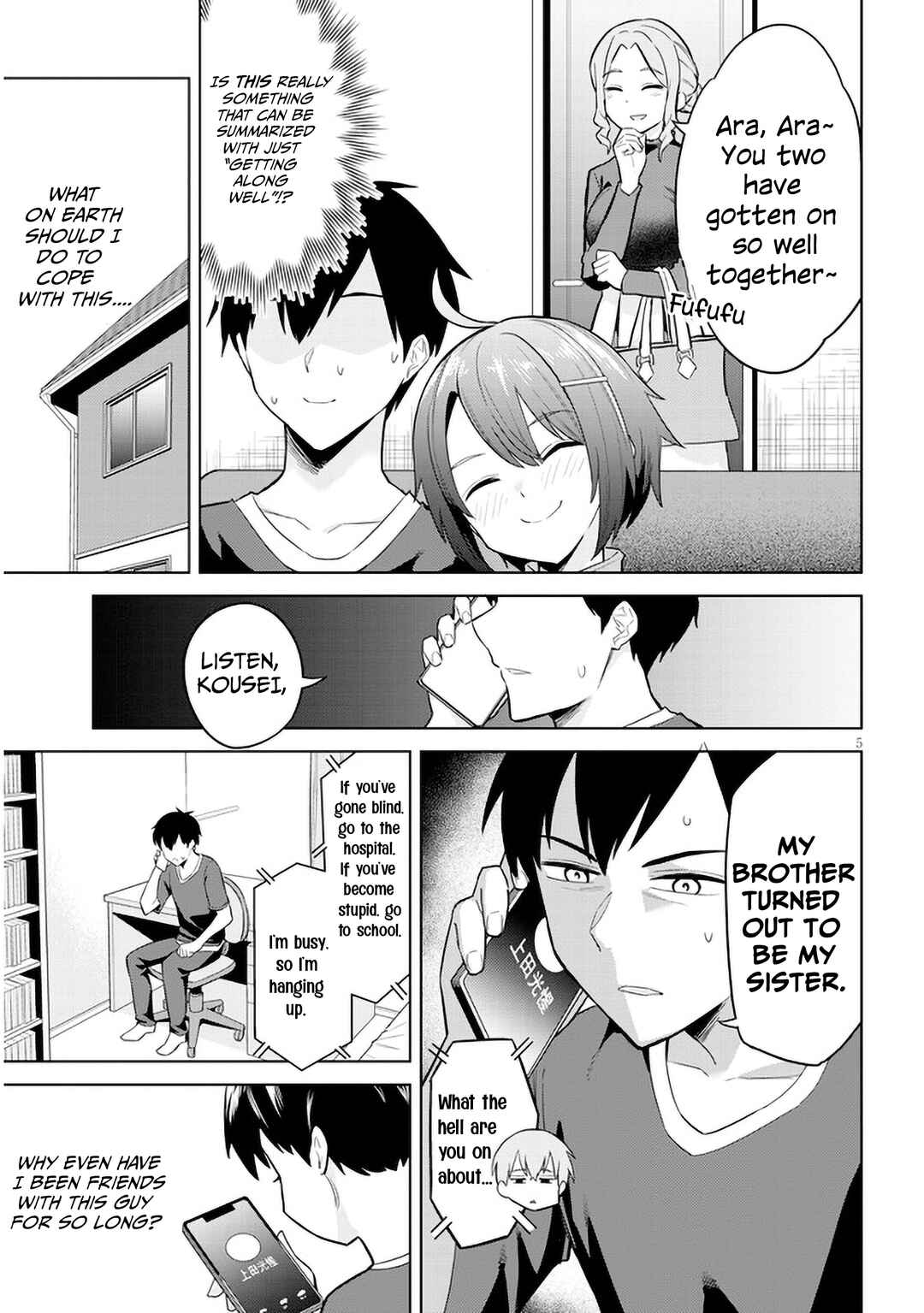 Jitsu wa Imouto deshita. ~Saikin Dekita Giri no Otouto no Kyorikan ga Yatara Chikai Wake~ Chapter 6 - Page 5