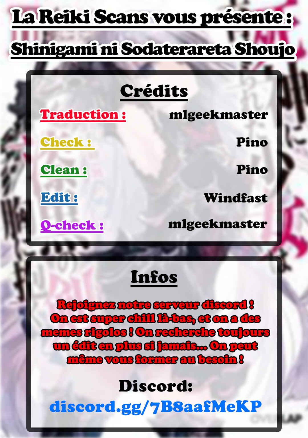 Shinigami ni Sodaterareta Shoujo wa Shikkoku no Tsurugi o Mune ni Idaku Chapter 23 - Page 1
