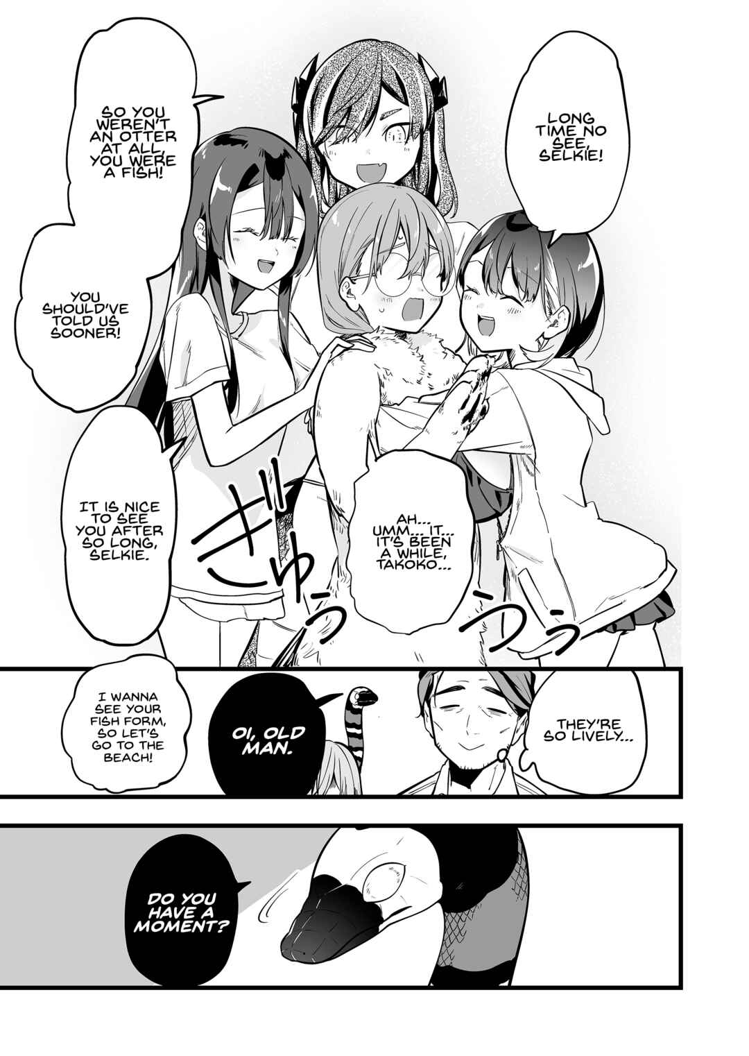 "Ano Toki Tasukete Itadaita Monster Musume desu." Isekai Ossan Kyoushi Totsuzen no Moteki ni Konwaku suru Chapter 52 - Page 1