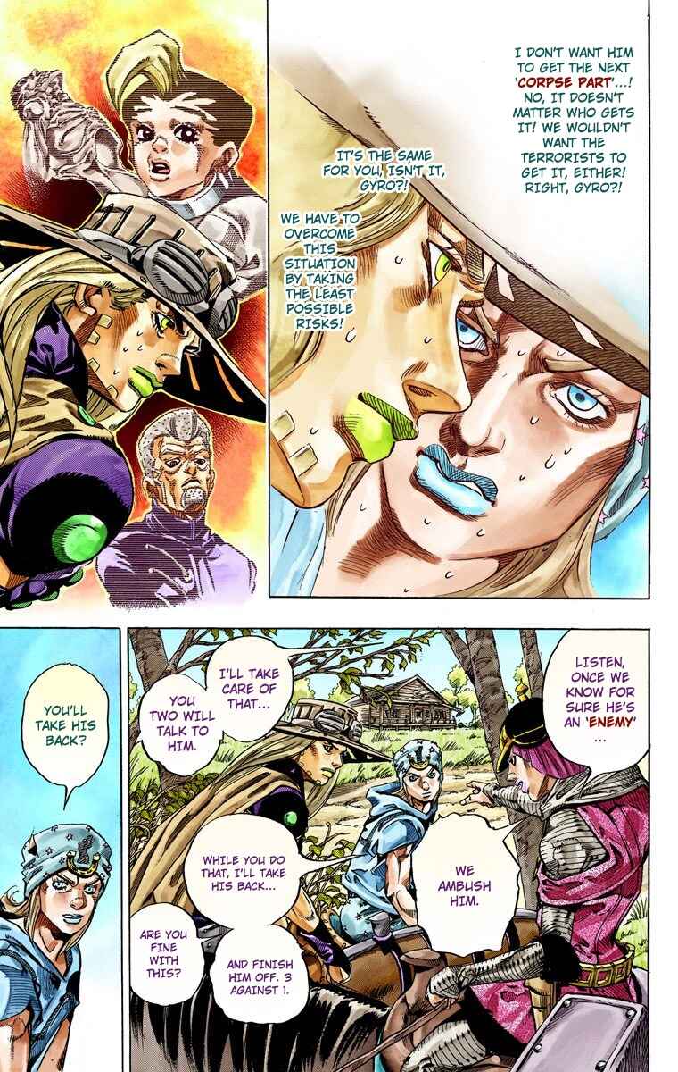 JoJo no Kimyou na Bouken: Part 7 - Steel Ball Run Color-ban Chapter 34 - Page 13