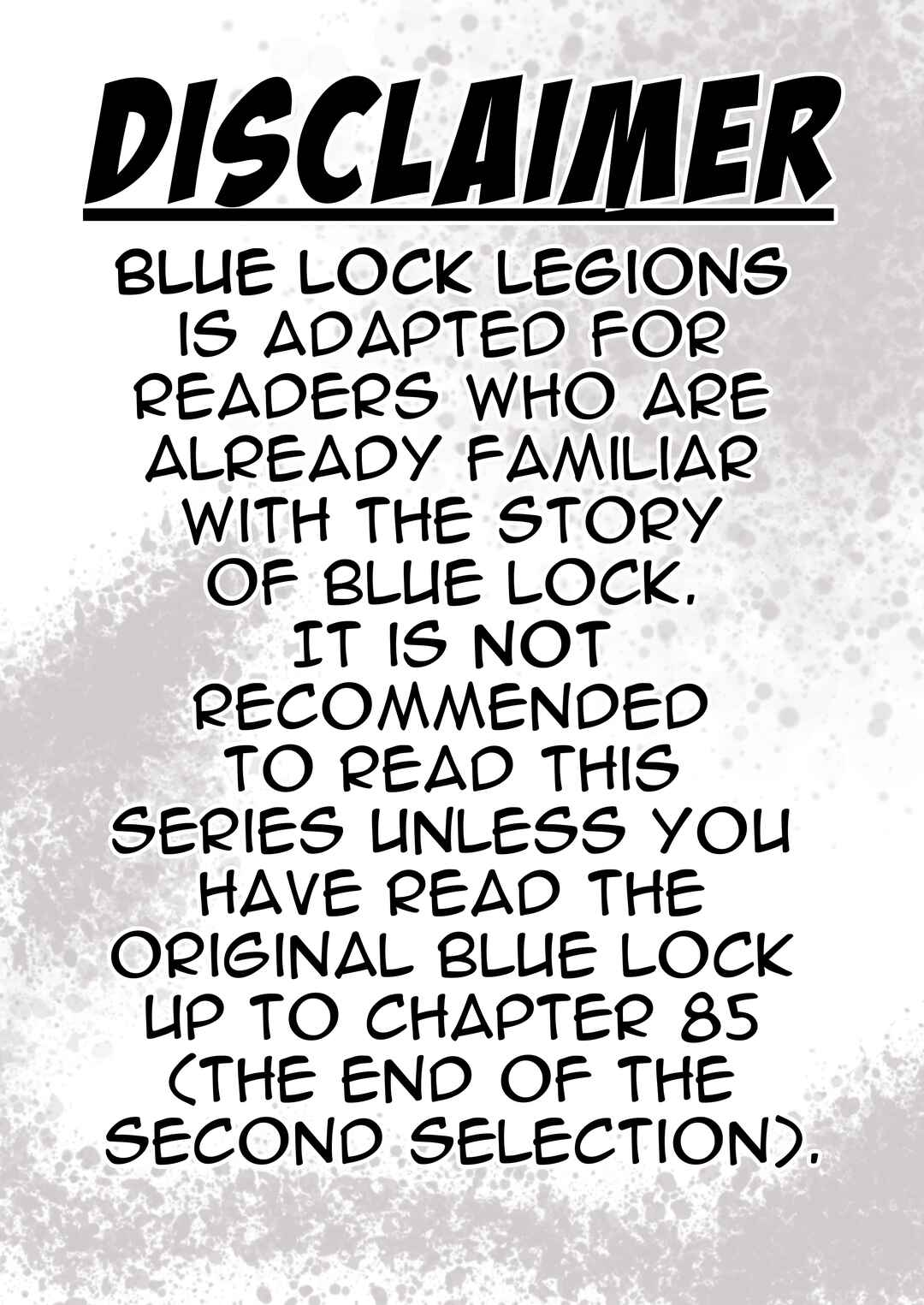 Blue Lock Legions Chapter 0 - Page 1