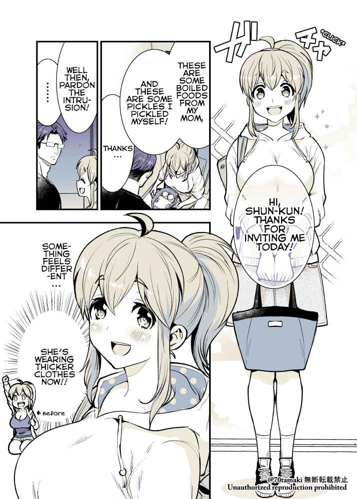 Osananajimi ga Hisabisa ni Saikai Shitara Otagai Kyonyuu ni Natteta Chapter 14 - Page 3