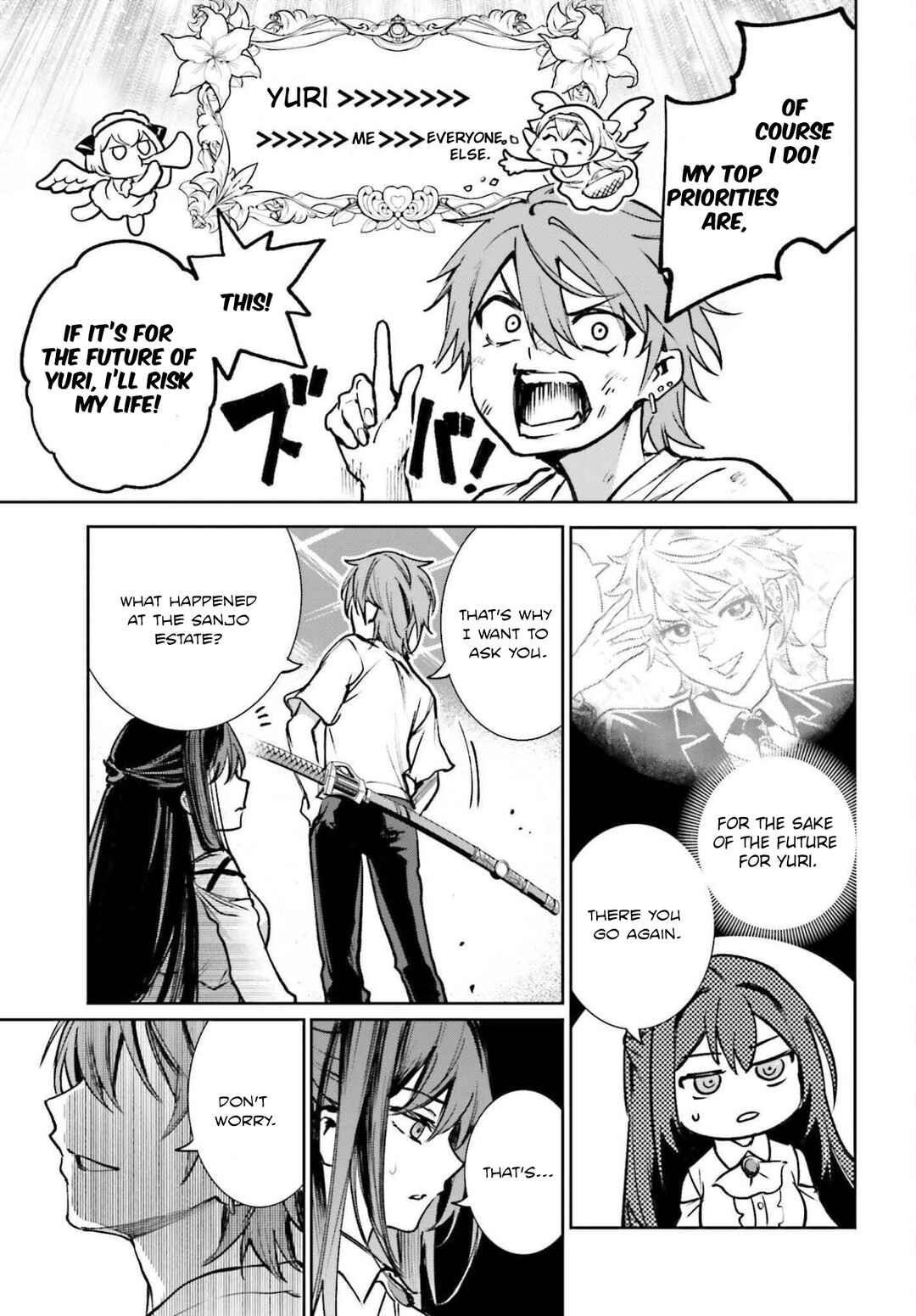 Danshi Kinsei Game Sekai de Ore ga Yaru Beki Yuiitsu no Koto: Yuri no Aida ni Hasamaru Otoko Toshite Tensei Shite Shimaimashita Chapter 10 - Page 3