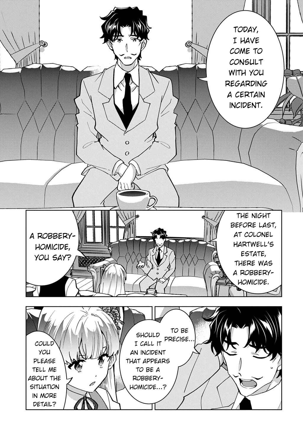 Tantei Reijou Julia Moriarty ~Seibetsu mo Mibun mo Kawarimashita ga, Tenseisaki demo Tanteigyou Saikai Shimasu~ Chapter 1 - Page 52