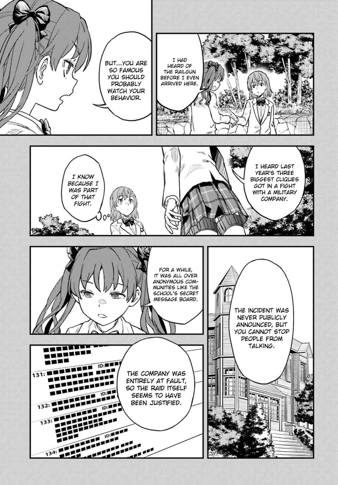Toaru Majutsu no Index Gaiden: Toaru Kagaku no Railgun Chapter 153 - Page 15