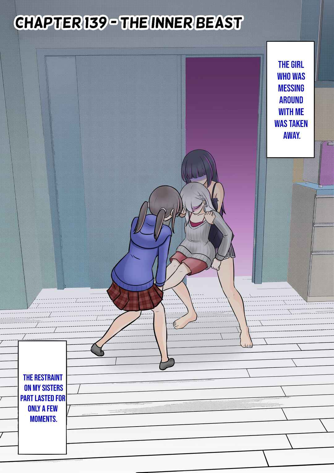 Danjo-hi 1:39 no Heikou Sekai wa Omoi no Hoka Futsuu (Fan Colored) Chapter 139 - Page 1