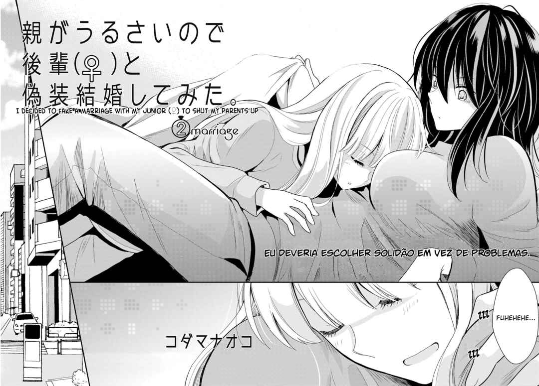 Oya ga Urusai node Kouhai (♀) to Gisou Kekkon Shitemita Chapter 2 - Page 2