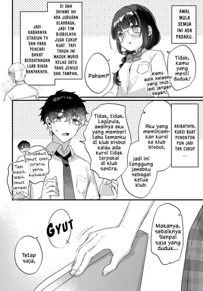 Chiisakute Kawaii Bungeibu no Chiteki na Senpai o, Hiza no Ue ni Nosetara Mainichi Suwattekuru you ni natta Chapter 1 - Page 10