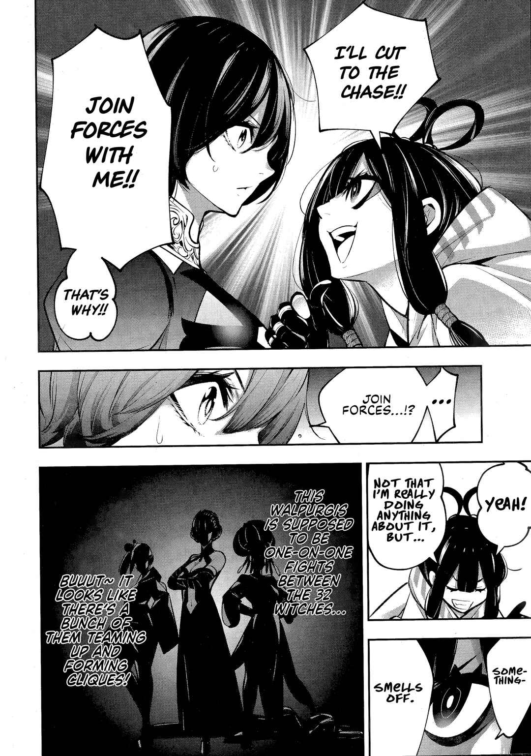 Majo Taisen - 32-nin no Isai no Majo wa Koroshiau Chapter 56 - Page 28