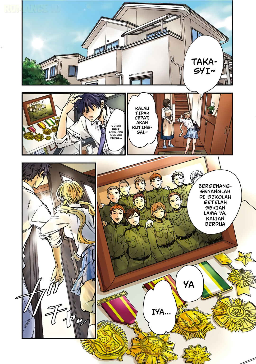 Senchi Kara Kaette kita Takashi-kun. Futsuu ni Koukou Seikatsu wo Okuritai Chapter 1 - Page 2