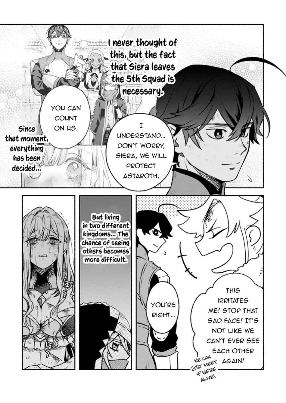 Sono Monban, Saikyou ni Tsuki: Tsuihou Sareta Bougyoryoku 9999 no Senshi, Outo no Monban to shite Musou Suru Chapter 32.3 - Page 12