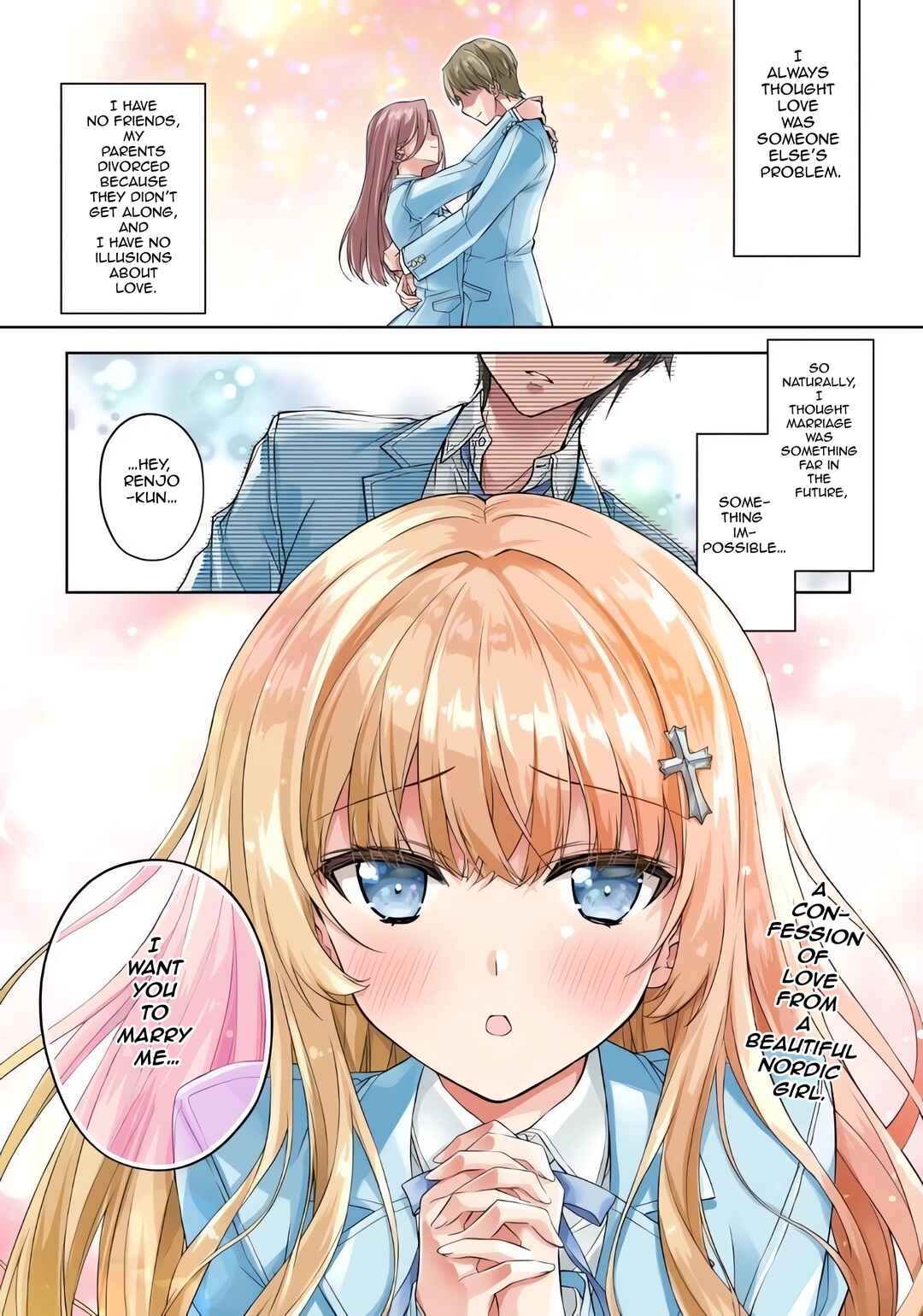 Tsundere Hokuou Bishoujo no Classmate ga, Kon'yakusha ni natta Totan ni Dere Ippentou ni Natteshimatta Ken ni tsuite Chapter 1 - Page 2