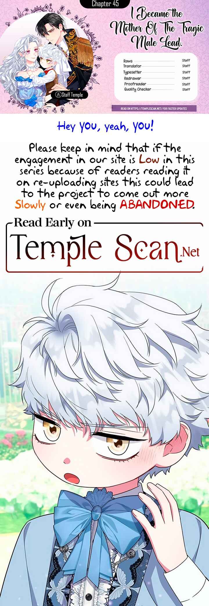 I Became the Mother of the Evil Male Lead Chapter 45 - Page 1
