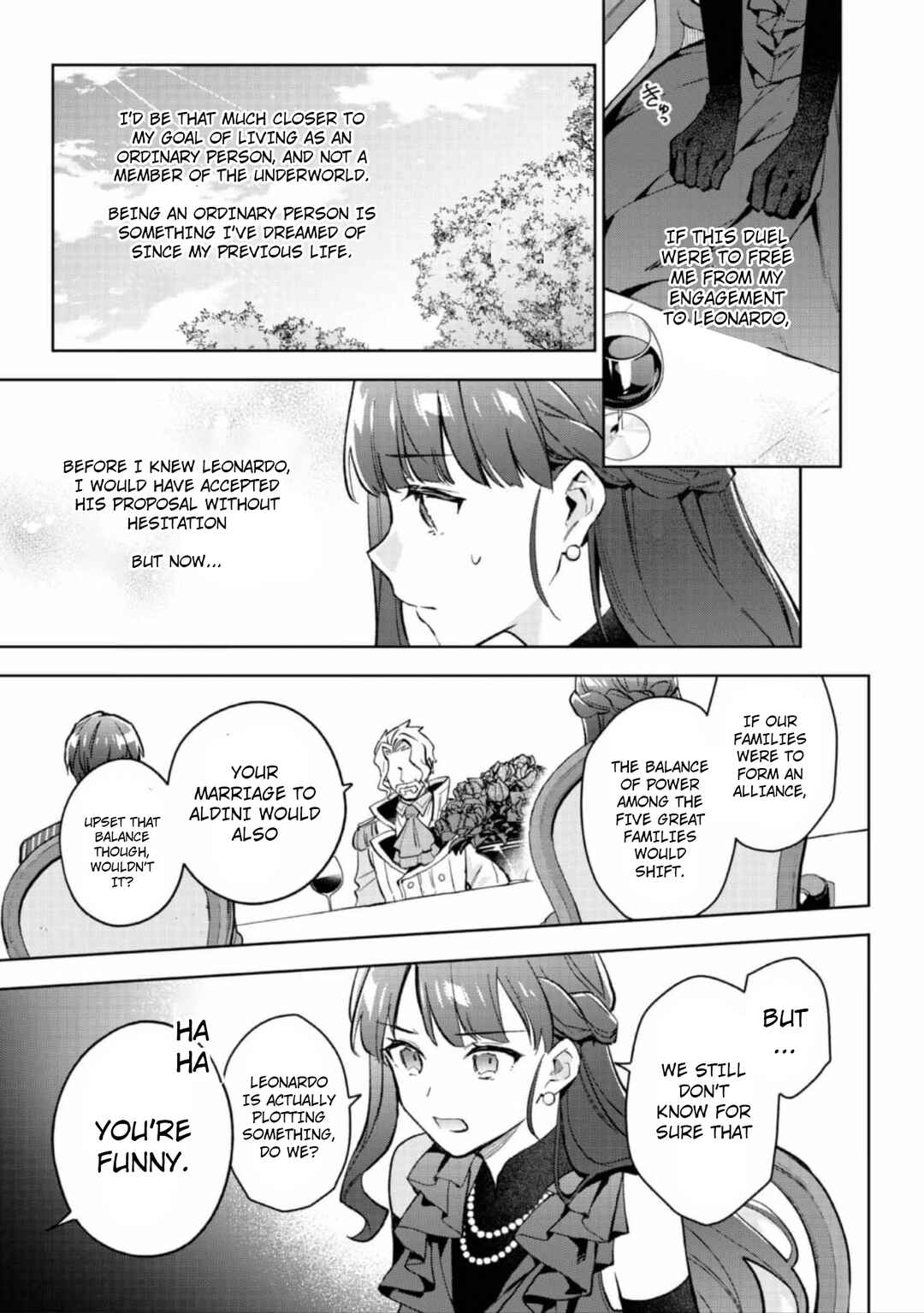 Akutou Ikka no Mana Musume, Tensei Saki mo Otome Game no Gokudou Reijou deshita Chapter 21 - Page 22