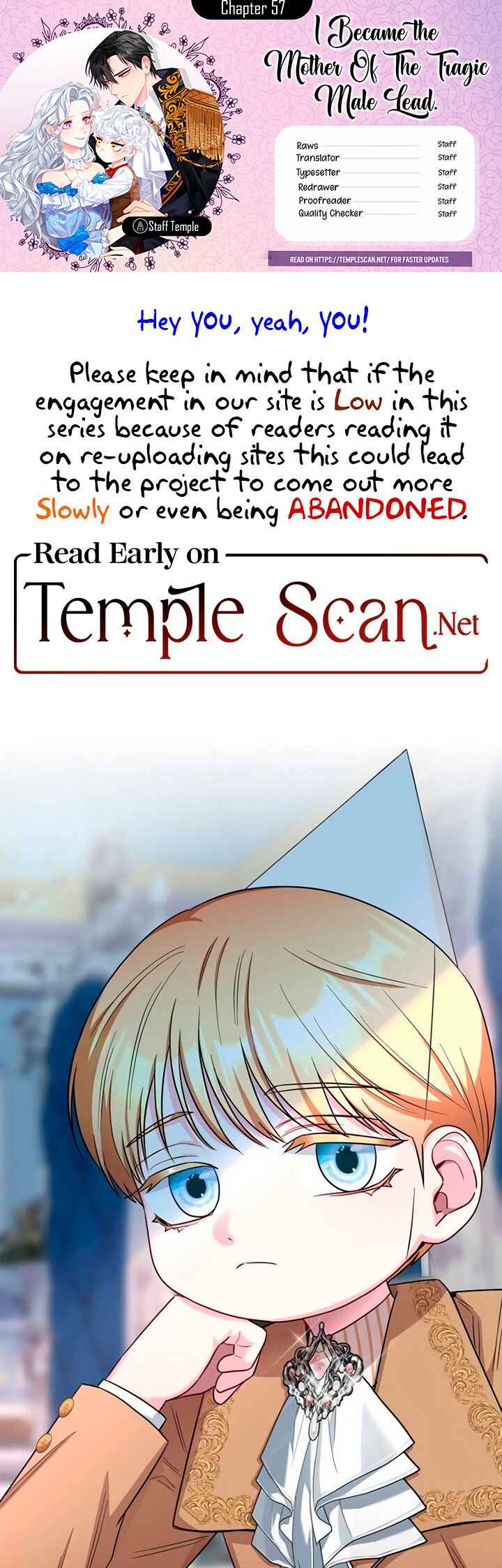 I Became the Mother of the Evil Male Lead Chapter 57 - Page 1