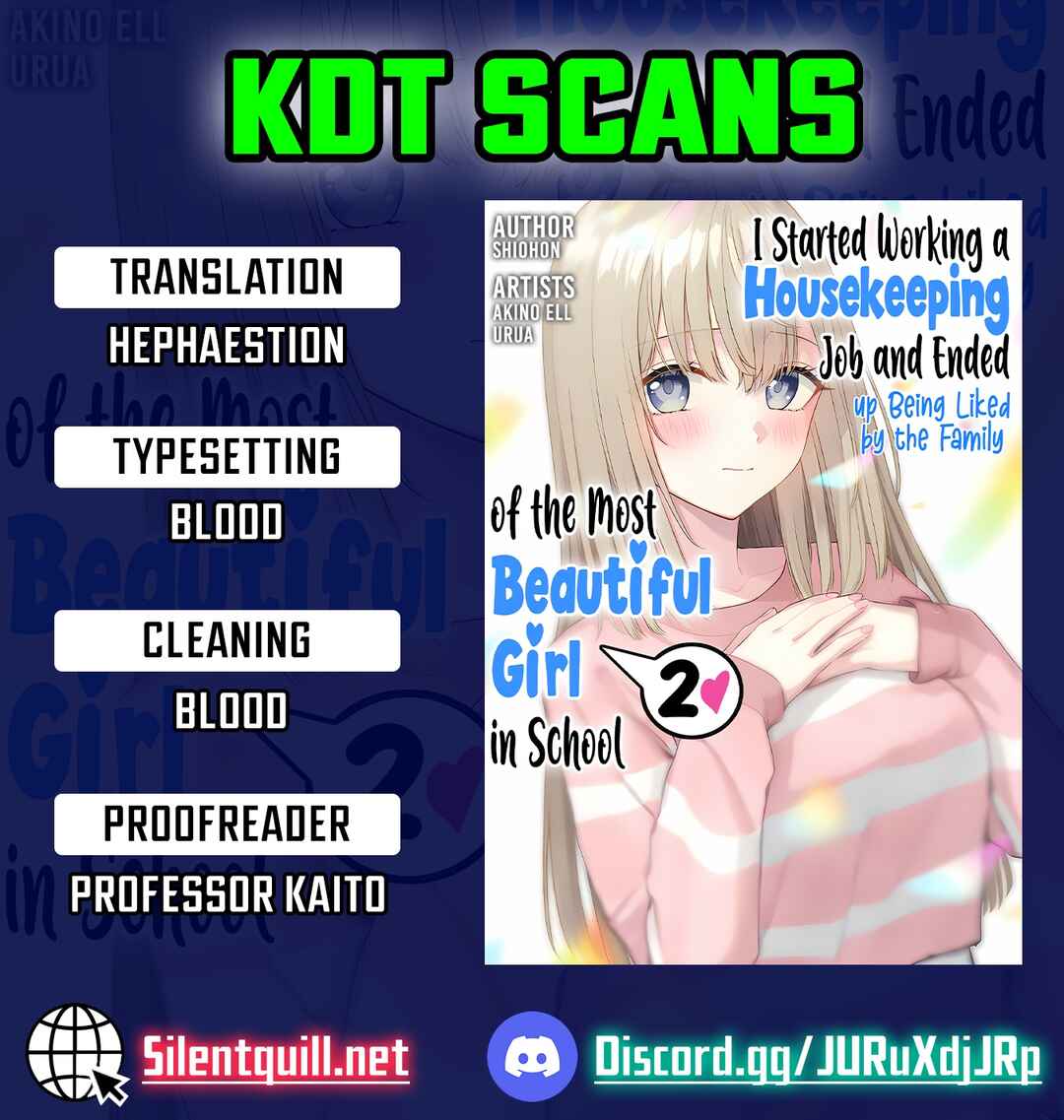 Kaji Daikou no Arubaito wo Hajimetara Gakuen Ichi no Bishoujo no Kazoku ni Kiniirarechaimashita. Chapter 14 - Page 1