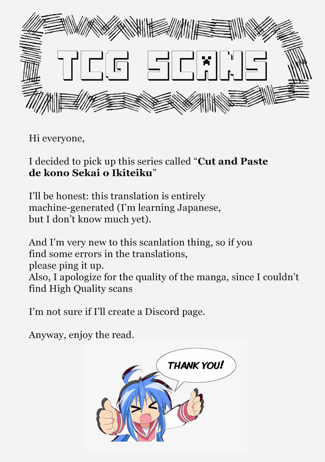 Cut & Paste de Kono Sekai o Ikiteiku Chapter 85 - Page 1